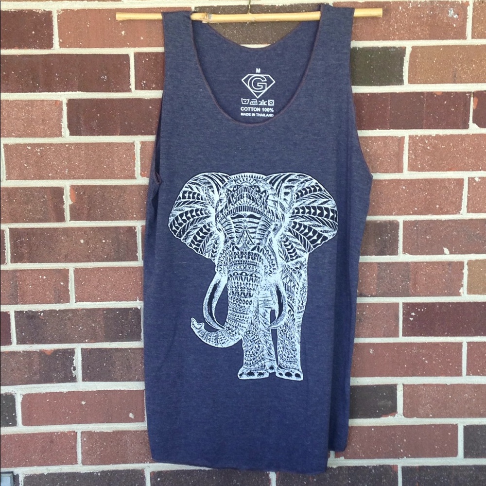 Unisex Gray Elephant Tank